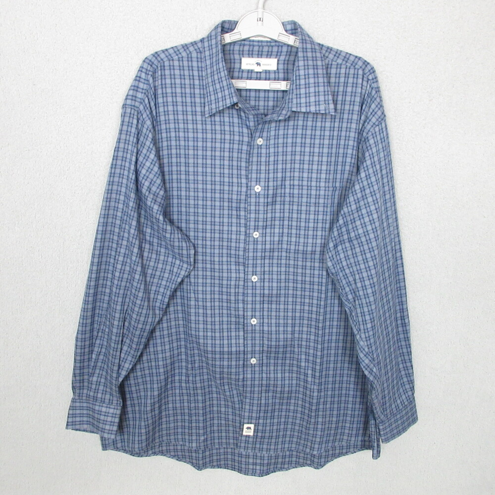 Onward Reserve Shirt Mens Size XL Blue Plaid Classic Fit Button Down Casual
